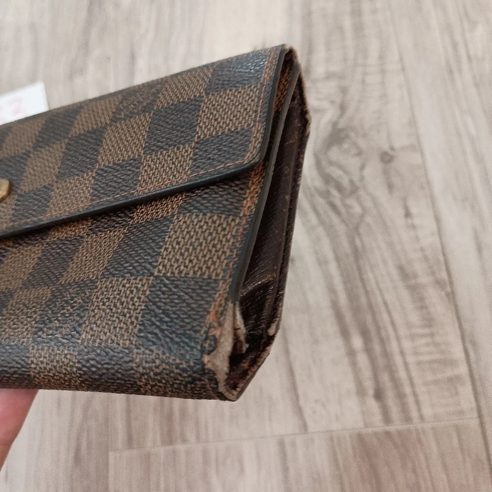 Checkered Brown and Black Wallet